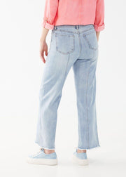 Olivia Pintuck Wide Ankle Denim - Janet's Fashions