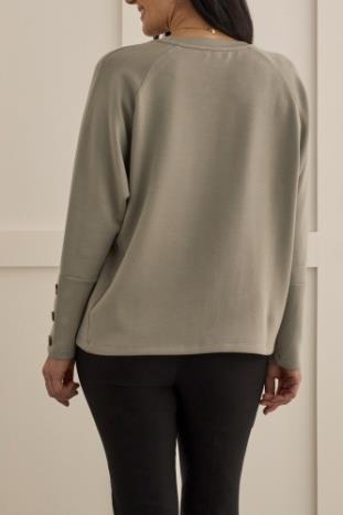 Click image to zoom
L/S CREW NECK TOP W/BUTTONS - Janet's Fashions