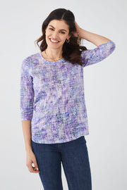 3/4 Sleeve Scoop Neck Top - Janet's Fashions