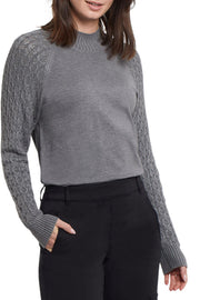 L/S MOCK NECK SWEATER - Janet's Fashions